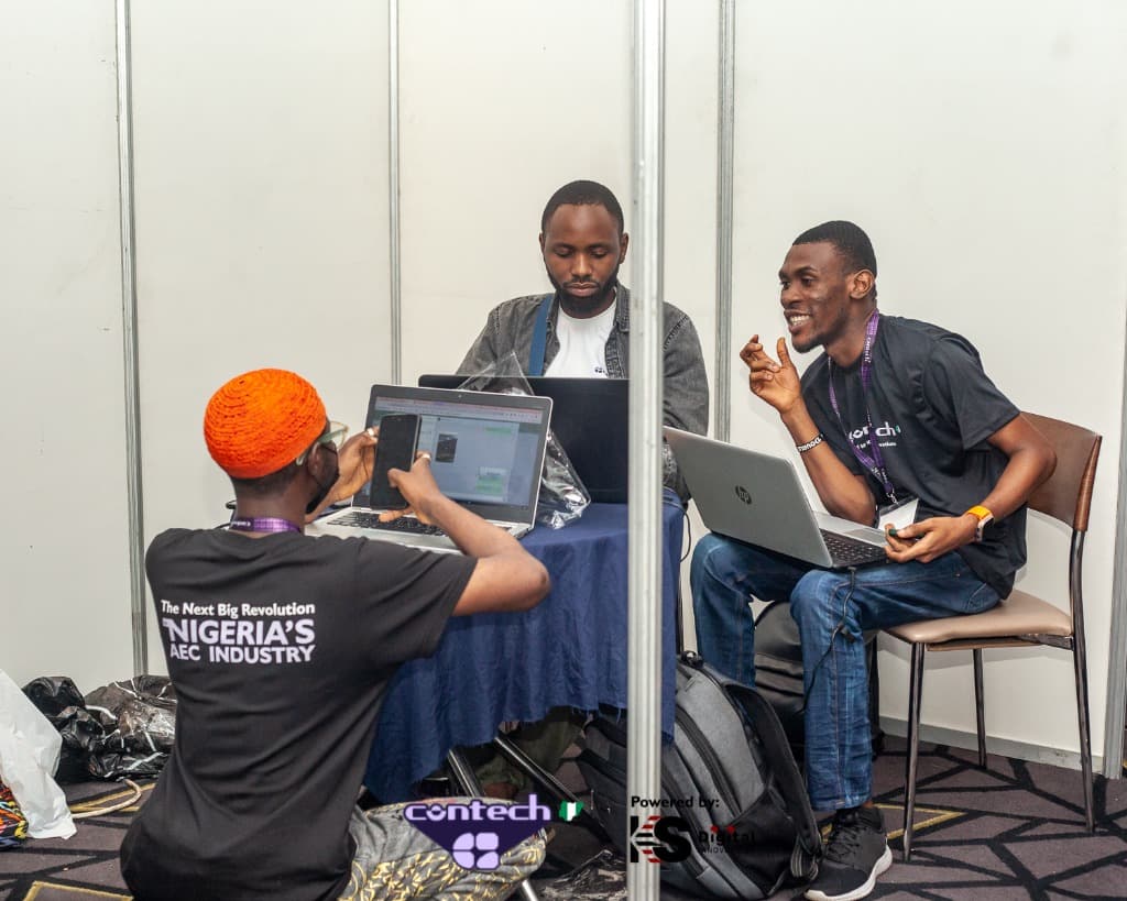 Tech demo at ConTech exhibition